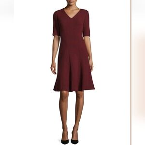 LAFAYETTE 148 New York Mirasol Burgundy Dress Size 4P